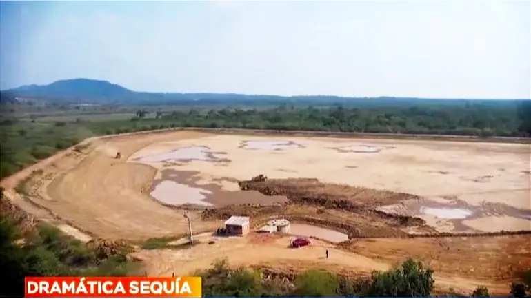 Vista aérea de la laguna de Guarayos.